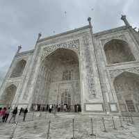 The Taj Mahal on a Cloudy Day