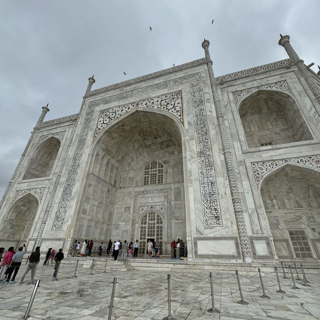 The Taj Mahal on a Cloudy Day