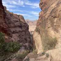 Hiking in the hills of Petra
