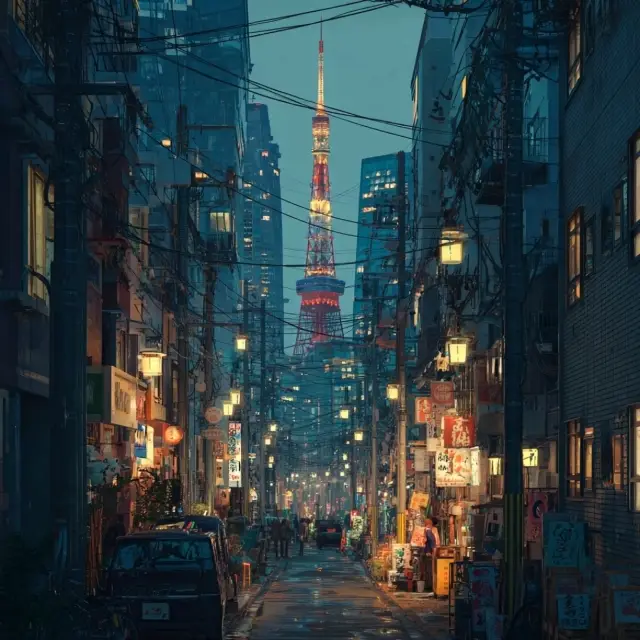 Unleash Tokyo Power: City Icons After Dark ⚡🌃