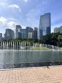 A stunning city centre park surrounded by iconic landmarks, KLCC Park