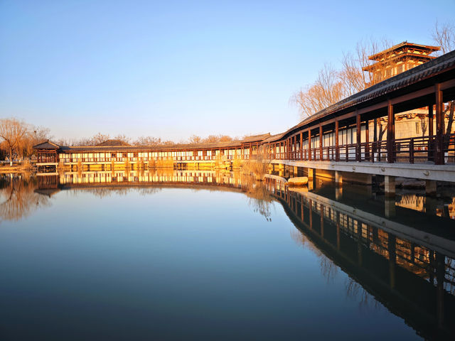 商丘漢梁文化公園那個皇家園林盛景