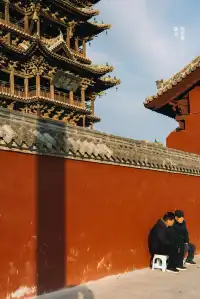 今天只想坐在飛雲樓這面牆下曬太陽