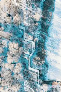 長春水文化生態園丨雪覆紅磚 水墨冬韻