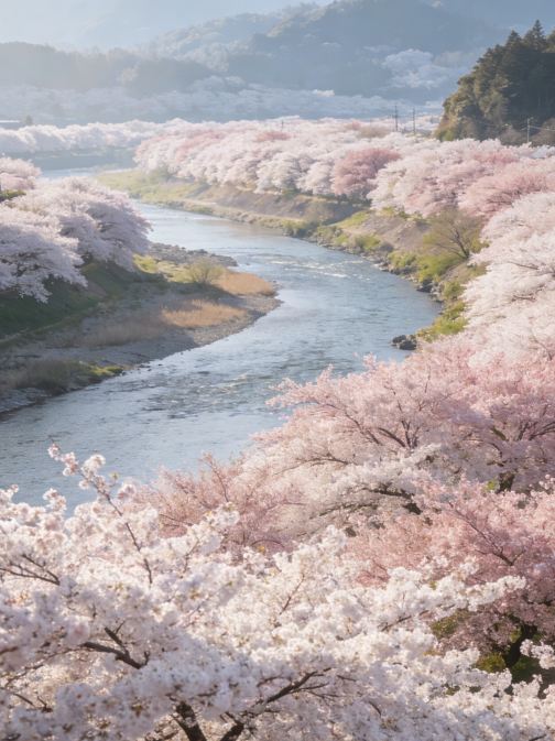 犀川のほとりの桜が満開 | Trip.com 金沢