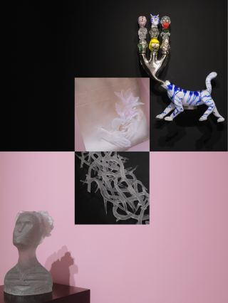 The glass secret realm in the art exhibition