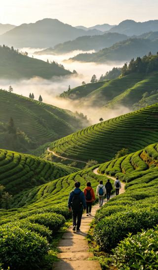 Stunned by the 10,000-mu tea sea at Niunianping in Ya'an! A healing hidden gem near Chengdu