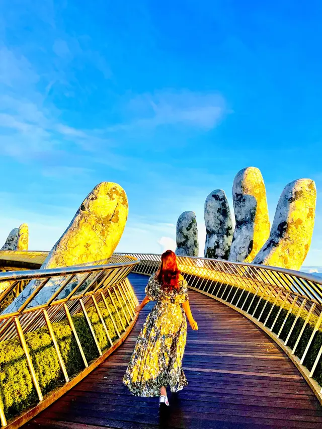 The Famous Golden Hands Bridge Vietnam🇻🇳✨