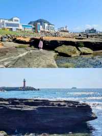 🇰🇷 Layered Beach Rock at Sagye Beach, Jeju Island