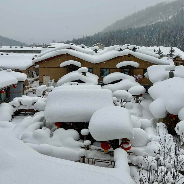 น่ารัก China Snow Town 🛖❄️