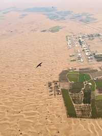 “Soar Above Dubai: Hot Air Balloon Adventure with Majestic Falcon Show”