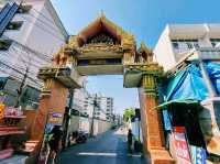泰國曼谷湄南河畔著名古跡皇家寺廟景點：Wat Thong Nai，暹羅文化藝術風格寺廟建築，適合打卡拍照📸