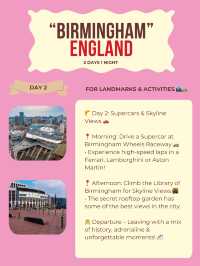 Birmingham itinerary 