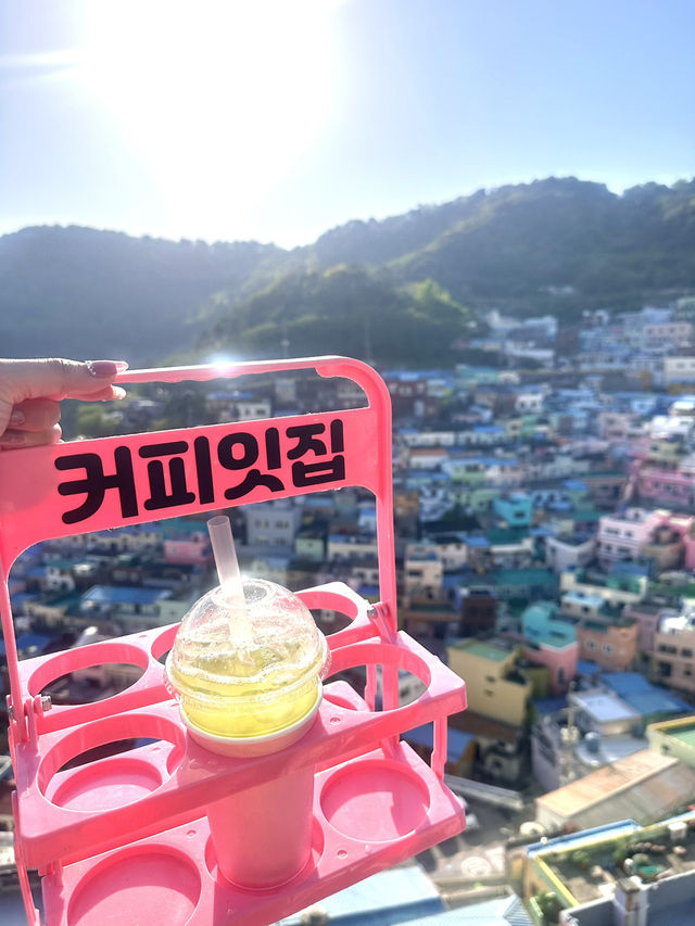韓国♡釜山🇰🇷 ドリンクホルダーまでピンクな絶景カフェ♡