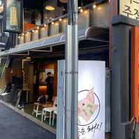 【ホンデ🇰🇷 プルトゥンヌンテジ】ミナリサムギョプサルを食べるならここ‼️また行きたい行列必須人気店