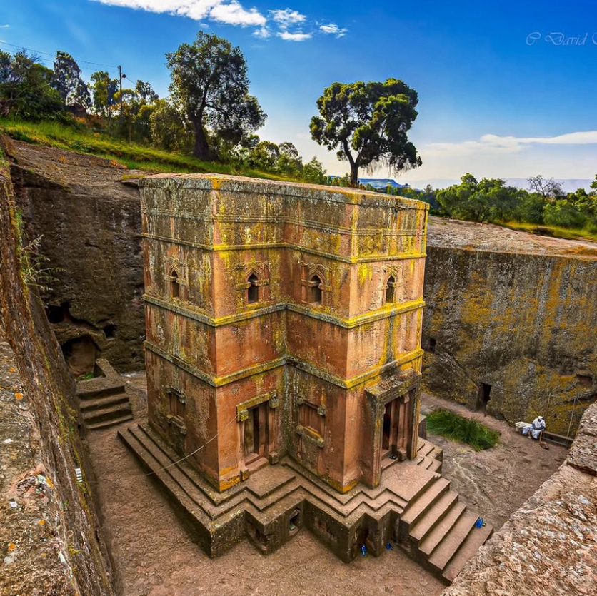 Nhà thờ đá đẽo ở Lalibela, Ethiopia