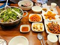 A delightful puffer fish course meal at Ilsan