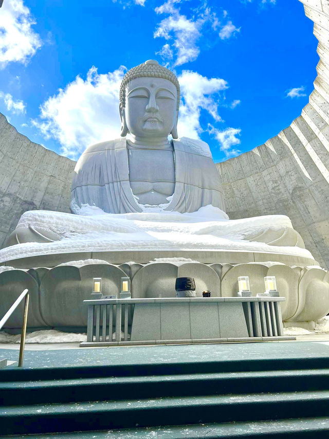 🪷 静寂の中に佇む、大仏とラベンダーの丘。 #仏の丘 #ヒルオブザブッダ #札幌観光 #癒しの景色 #北海道旅