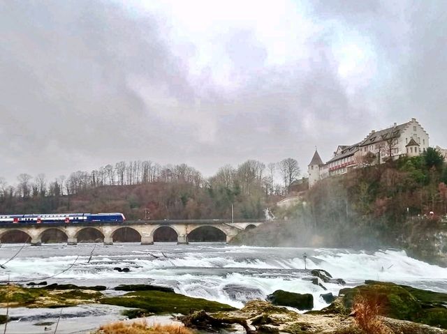 Rhine Falls Zurich is even nicer during christmas festival 