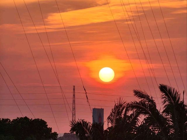 วิ่งสันอ่างเก็บน้ำบางพระ ตอนเย็น