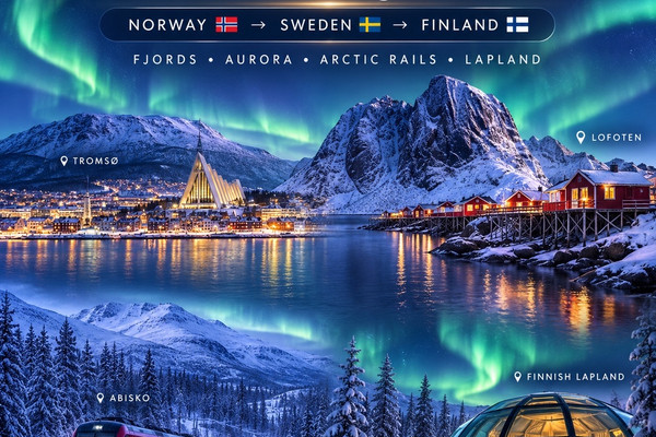 ❄️ 20-Day Arctic Journey: Norway, Sweden & Finland Magic