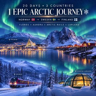 ❄️ 20天北極之旅：挪威、瑞典和芬蘭的奇妙之旅 🇳🇴🇸🇪🇫🇮