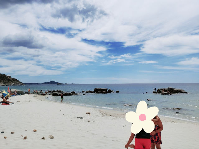 해변에서