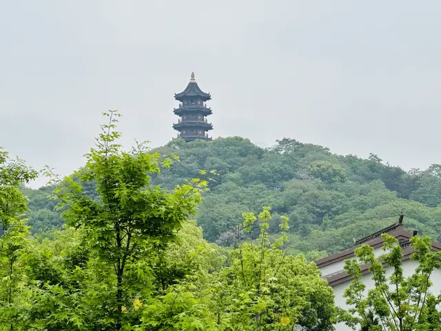 Ascending Jishan Mountain to visit the Wenbi Pagoda, one can embrace the splendid scenery of Zhejiang