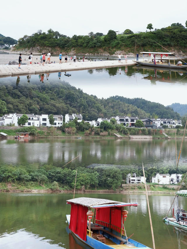 夏日避暑安徽渔梁古村，泛舟渔梁坝