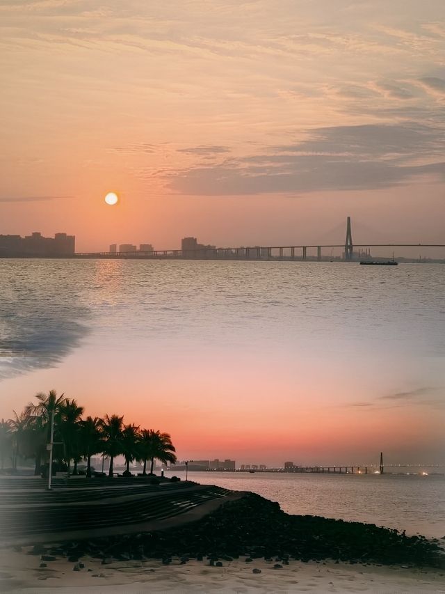 湛江旅遊 金沙灣長廊、海灘看日出