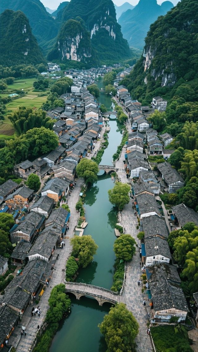 嶺南水鄉｜小橋流水｜群峰溫柔環抱｜桂北山水間的千年小鎮
