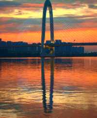 長沙湘江落日封神了!本地人私藏的橘子洲日落攻略