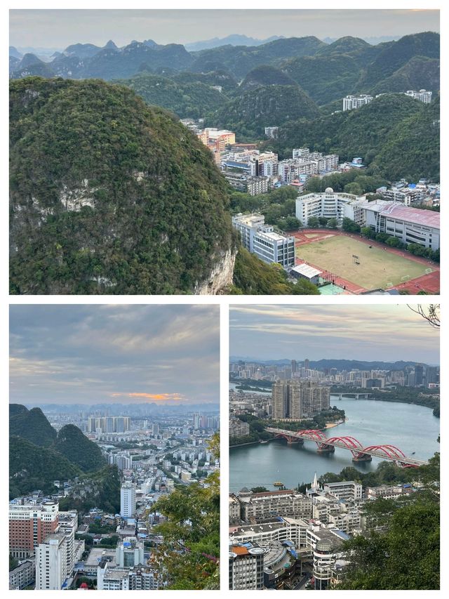 在柳州,我將一天過成了從山巔到燈海的慢鏡頭。 爬上山頭時,滿城的青綠山包像裹著絨毯,粉紫色的三角 在柳州,我將一天過成了從山巔到燈海的慢鏡頭。 爬上山頭時,滿城的青綠山包像裹著絨毯,粉紫色的三角