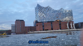 Hamburg Harbor in winter is dreamy
