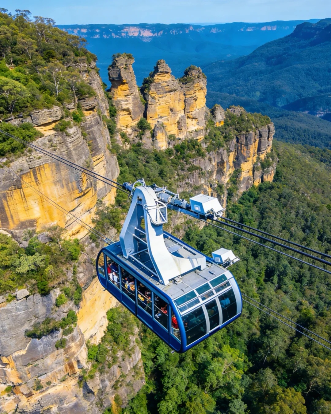 Sydney Blue Mountains car-free travel guide, including the three major cable cars