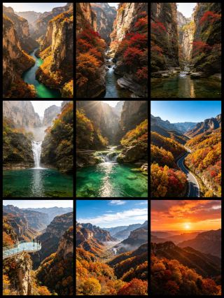 Autumn in the Taihang Mountains Grand Canyon: Free admission for ages 50+! The perfect time to take your parents to enjoy the golden autumn