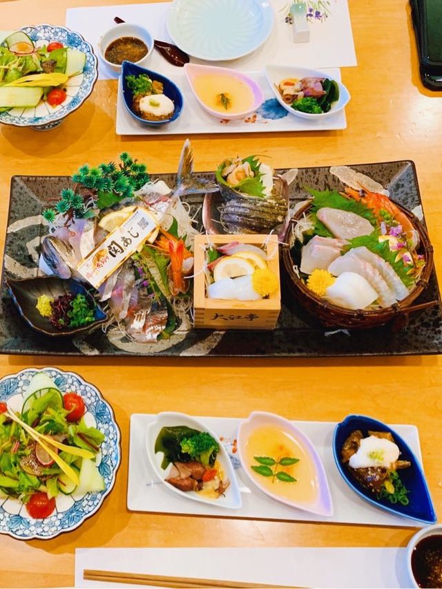海天一色露天風呂♨️嘆眼睛也會懷孕的活魚懷石料理🍱