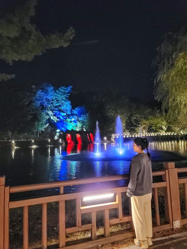 밤에 보면 더 화려한 의림지 야경✨️