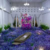 คาเฟ่ที่ตกแต่งดอกไม้ทั้งร้านสีสันสวยงามมากภูเก็ต