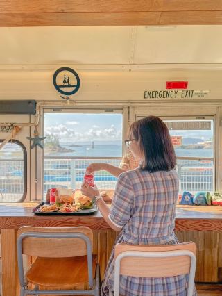 군산 무녀도, 레트로한 마을버스 수제버거 맛집💛