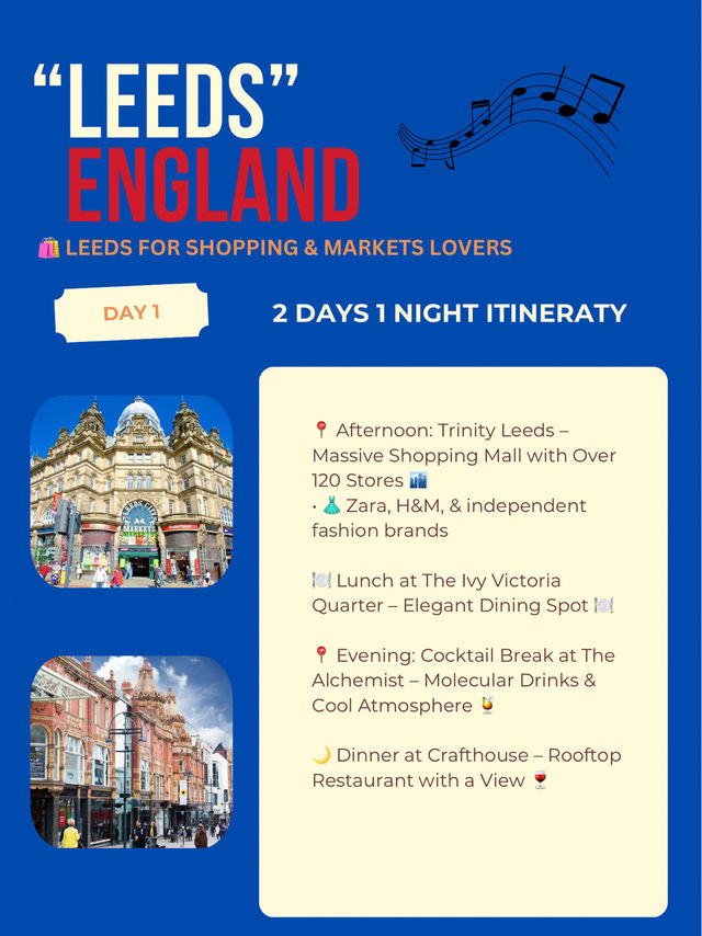 Leeds 2days itinerary 