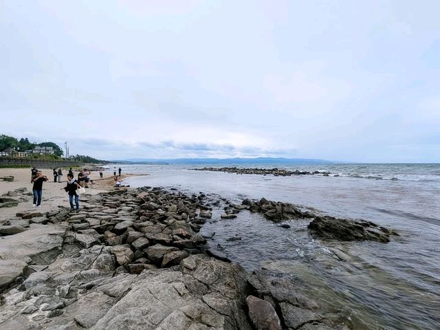 富山 | 雨晴海岸，冰見線上的壯闊海景。