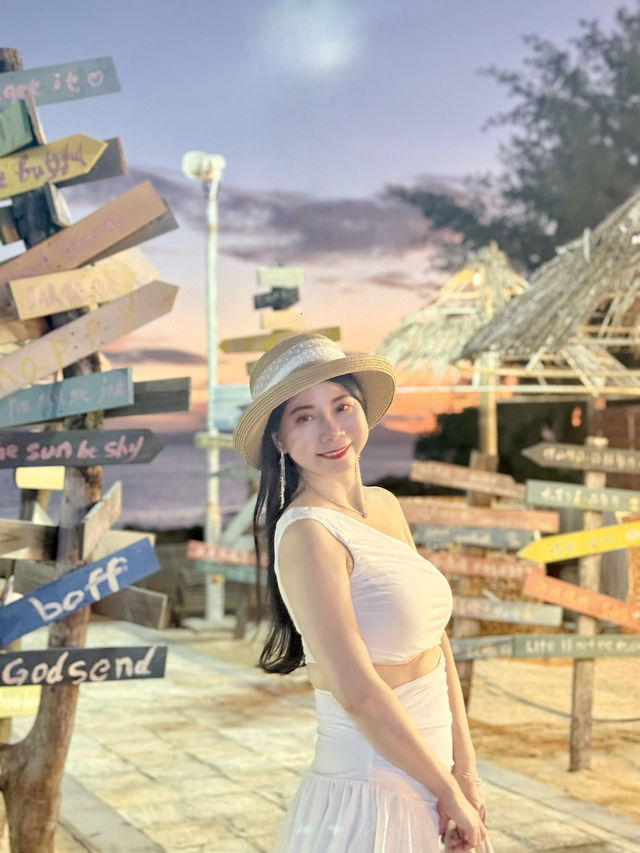 吹着慵懶的海風！日落美景 深圳南澳阿卡那拉