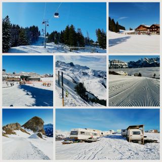 눈 덮인 슬로프의 즐거움