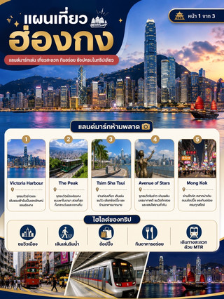 🇭🇰✨ แผนเที่ยวฮ่องกง 4 วัน 3 คืน เที่ยวครบ กินอร่อย ช้อปสนุก!