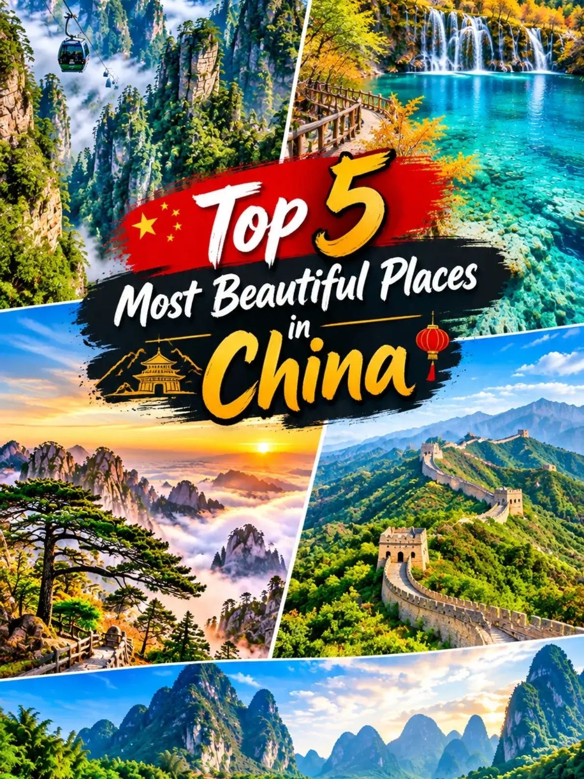 TOP 5 MOST BEAUTIFUL PLACES IN CHINA! 🏯🏔️