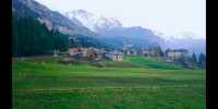 Swiss town of Wengen scenery