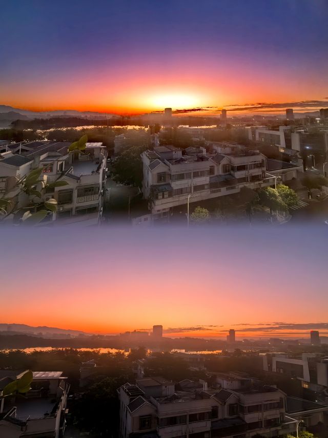 肇慶的日出日落
