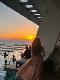 The sunset at Aura Sky Pool is so beautiful - Dubai❤️🥰