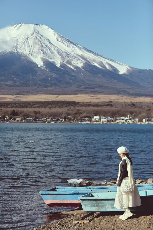 比起河口湖更愛山中湖的富士山